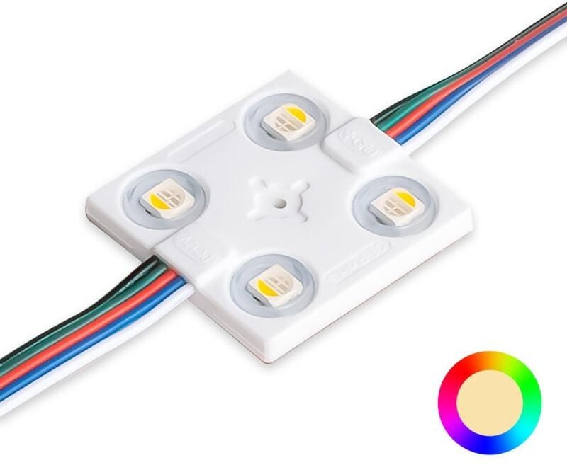 LED Modul 1,44W 12V 160° IP65 - Lichtfarbe: RGB+3000K