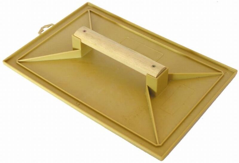 Mob Mondelin - Gelbe rechteckige Glättkelle 18x27mm Kunststoffgriff Holz 311120