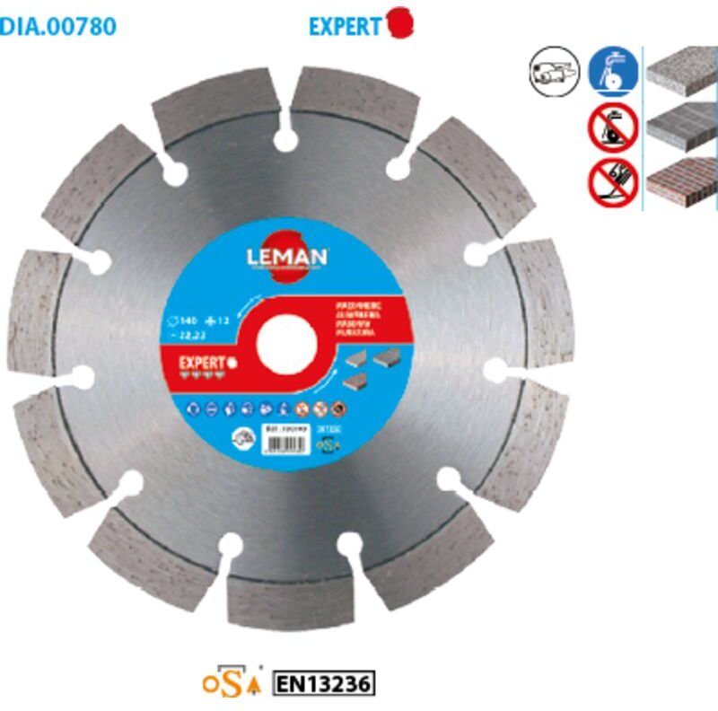 Diamant-Rillenschneider für Beton Expert ø 140 Bohrung 22,23 Stärke 2,4 mm
