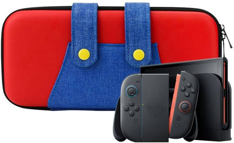 Tragetasche für die Nintendo Switch 2, tragbare Hartschalen-Tasche für die Nintendo Switch 2-Konsole und Zubehör mit Spi...