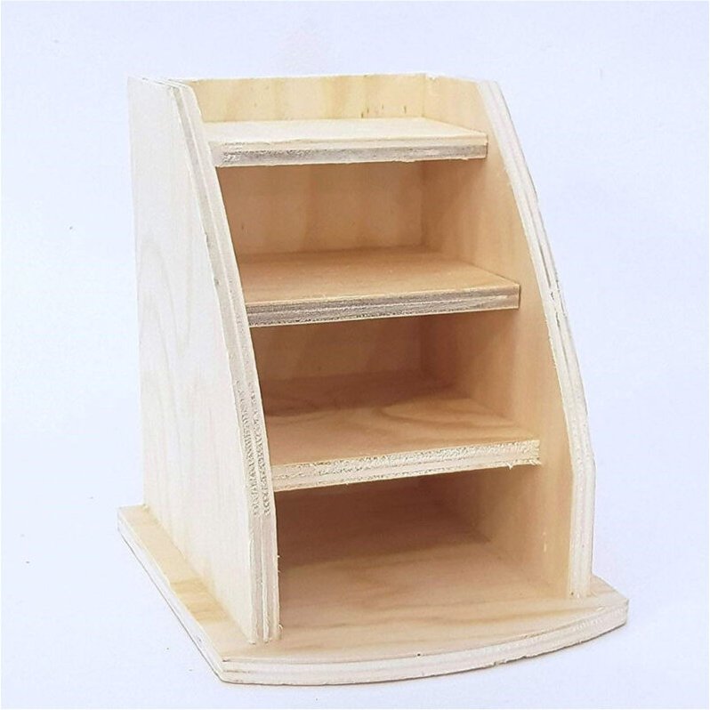 Trade Shop Traesio - Trade Shop - stifthalter 3 horizontale holzfächer RF63818 make-up kosmetik organiser -