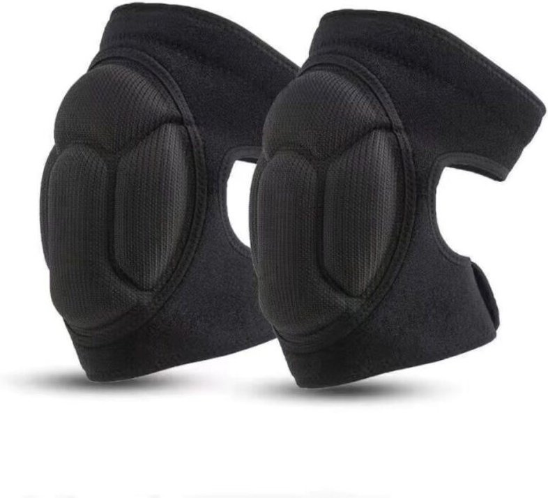 1 Paire de Genouillères de Travail, Genouillères de Jardin de Protection Noires Genouillères Antidérapantes, Anti-Collis...