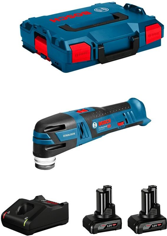 Multi-Cutter BOSCH GOP 12V-28 (2 x 6,0 Ah + GAL12V-40 + L-Boxx 102)