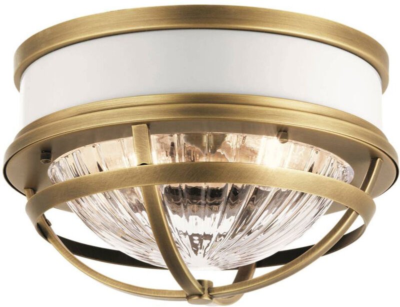 Elstead - Deckenleuchte Wohnzimmerlampe Deckenlampe Messing Weiß Stahl d 30,5 cm