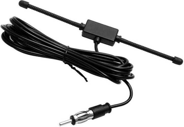 1X Schwarz Universal Auto Boot Stereo am fm Dipol Antenne Kleb Glas Radio