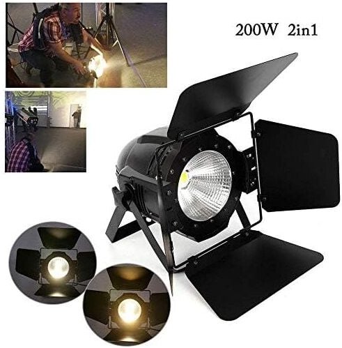 Thumbnail - 200W led Par Bühnenbeleuchtung 2 in 1 Bühnenlicht Strahler cob Außen Spot Licht IP64 Scheinwerfer Spot Licht DMX-512, Ma...