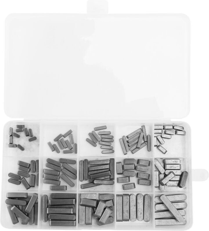 140-teiliges Schlüsselbestand-Sortiment 10 mm x 12 mm x 16 mm x 20 mm x 25 mm x 30 mm Keystock-Set mit abgerundeten Ende...