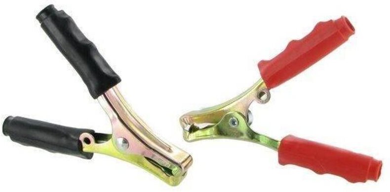 120-Ampere-Starthilfekabelklemmen aus Stahl – 2er-Pack – Hohe Leitfähigkeit – 25 mm² Kabelquerschnitt für Starthilfekabe...