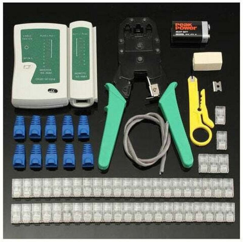 Thumbnail - Netzwerkkabelzange, Crimpzange, RJ45-Kit, mit Akku
