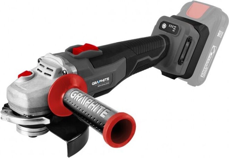 Graphit-Winkelschleifer, 125 mm, bürstenlos, 3 Geschwindigkeiten