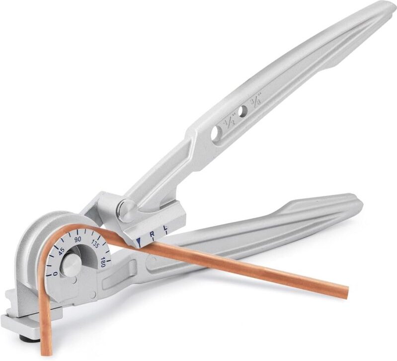 2-in-1 Manuelles Kupferrohrbiegewerkzeug 0-180 Grad für Kupfer, Messing, Aluminium und Weichmetalle (10/12 mm (3/8"))、1/...