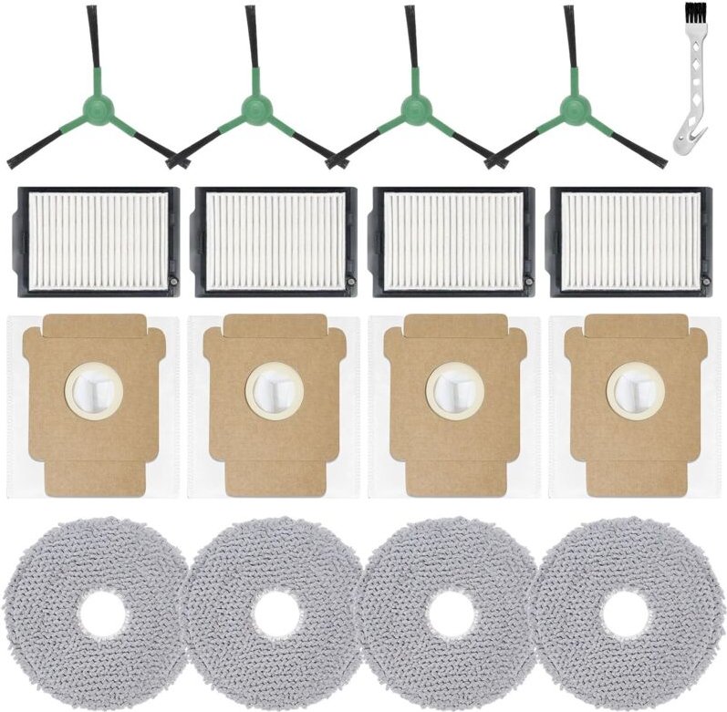 Zubehör für iRobot Roomba Plus 405 Combo Robot + / 505 Combo Robot + Ersatzteile für Staubsauger, 4 Reinigungstücher, 4 ...