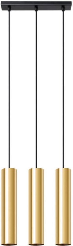 Goldene Dreifach-Pendelleuchte LAGOS 3xGU10 10W SL.1201 Sollux Lighting