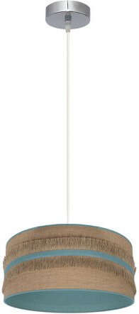 Anhänger natalia 1xe27 nickel/sac-türkis regx30x30 cm