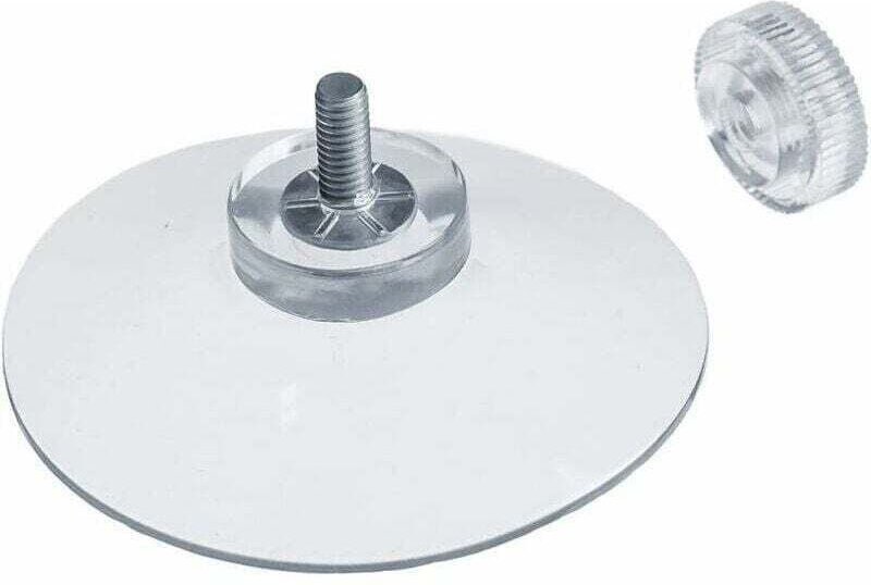 8 ventosas de Ø 50 mm con rosca M4x10 mm y tuercas moleteadas transparentes - Fabricadas en Alemania