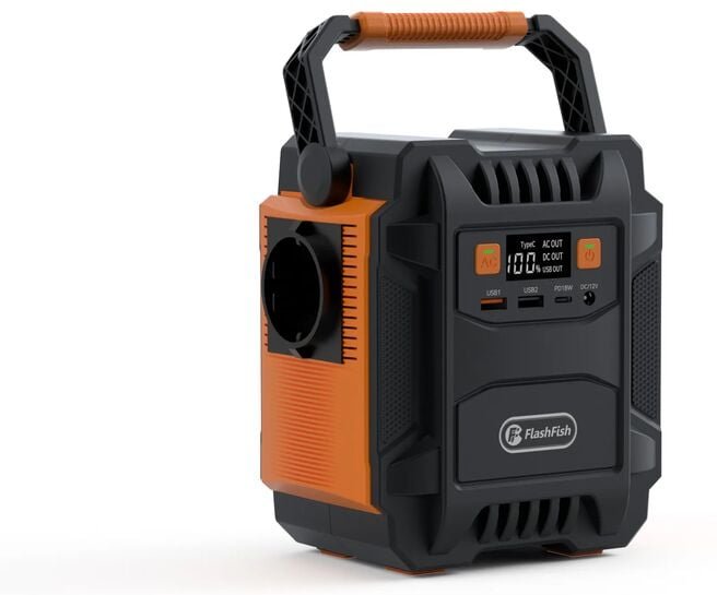 FlashFish Tragbares Kraftwerk, 200 w (Spitze 400 w), Stromversorgung, 172,8 Wh Lithium-Ionen-Akku mit 110 v AC-Steckdose...