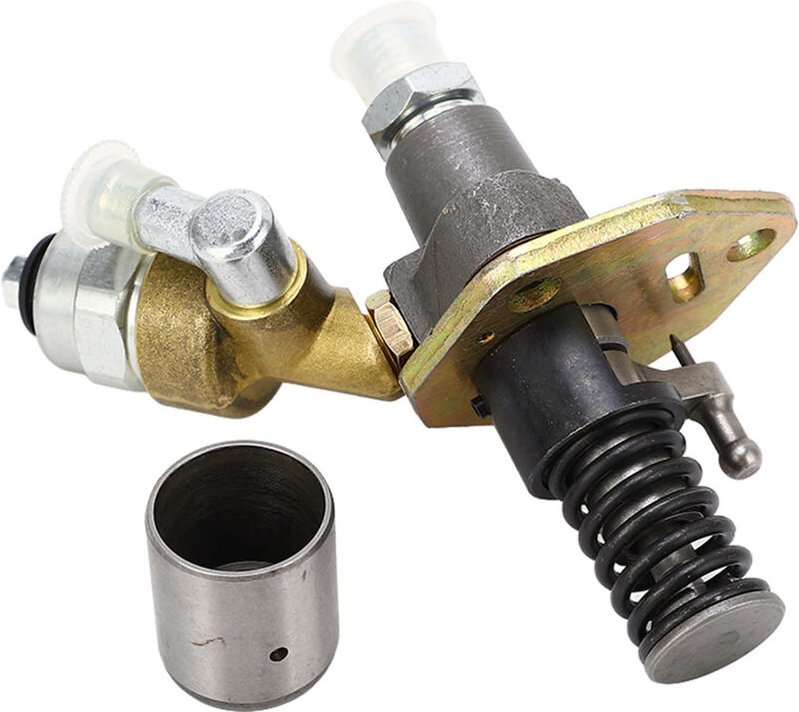 SJLERST Kraftstoffeinspritzpumpe, Metall-Aluminium-Einzylinder-12-V-Diesel-Einspritzpumpe fr Genset