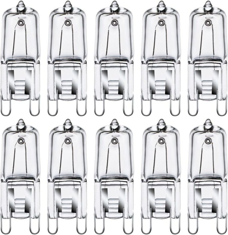 Aougo - G9-Halogenlampen, G9, 35 w, G9-Kapselbirnen, 230 v, 2800 k, dimmbar, warmweiß, 10 Stück