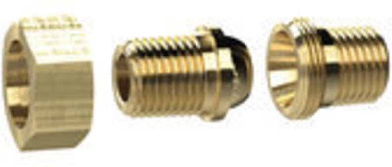 Riegler - Lösbarer Doppelgewindenippel, kon. dichtend r 1/4 a., r 1/4 a. ms