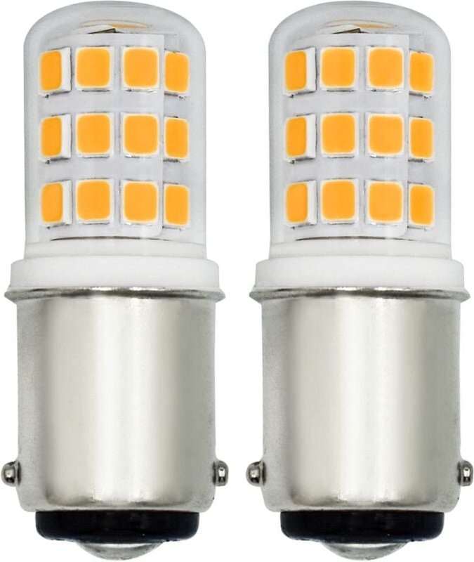 2er-Pack 3 W B15 LED-Kleinbirnen mit SBC-Bajonettsockel, Doppelanschluss, Ersatz für 15 W – 30 W BA15D, AC 230 V, Warmwe...