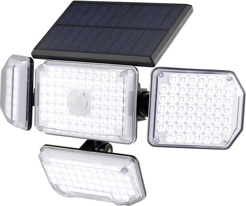 SY-5626568 Solar-Außenwandleuchte mit Bewegungsmelder led 1.265 w Schwarz - Sygonix