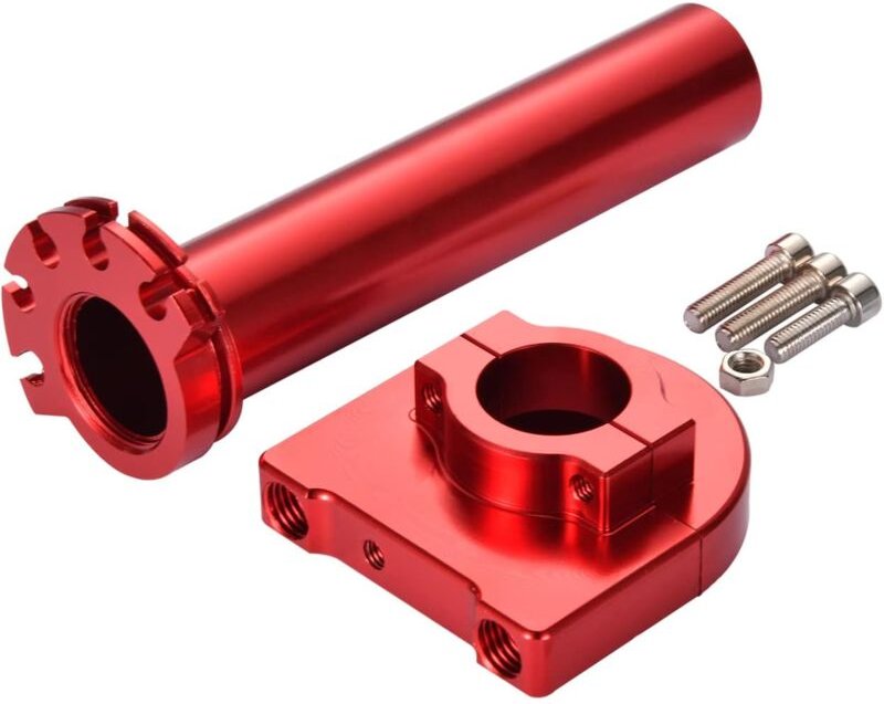 Ersandy - 7/8' 22mm Twist Gasgriff mit Lenkerklemme Ersatz für 50cc 70cc 90cc 110cc 125cc Sport Motocross Dirt Pit Bike ...