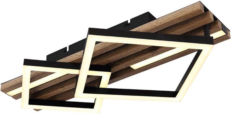 Globo - Deckenleuchte Deckenlampe Holzlampe led Wohnzimmerlampe 3 Stufen l 47,5 cm