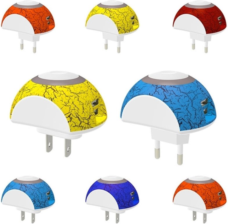 Trade Shop Traesio - Trade Shop - Steckdose 2.1A 2 USB-Anschlüsse LED-Nachtlicht Leselampe Akku-Ladegerät -