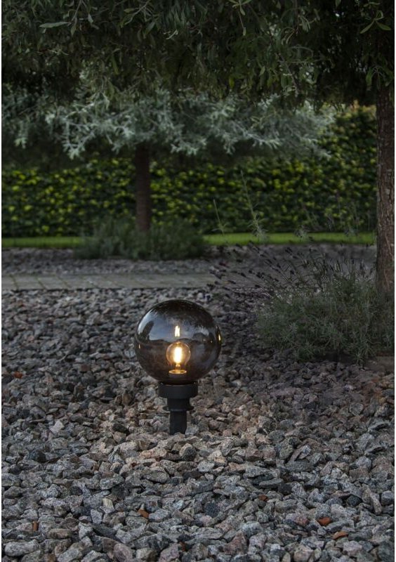 Dekoration Orby, Weglampe, Erdspieß, Schwarz, Kugel, Außenbereich, E27, 24 cm - Star Trading