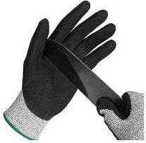Thumbnail - Ersandy - Anti-Schnitt-Handschuh, Austernhandschuh Level 5 Schutz aus Edelstahl-Drahtgeflecht, geeignet für Arbeitshands...