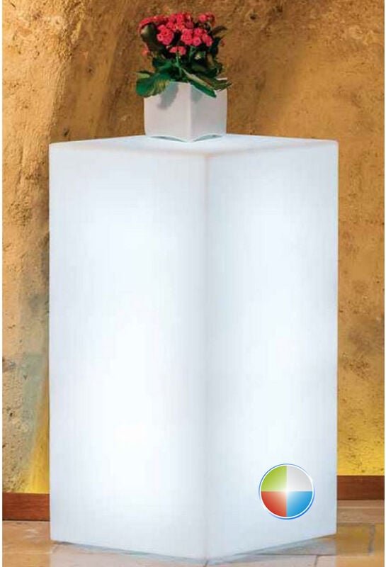 Led-Lampe aus Harz 40x40 h 80 cm mod. Youcube multicolor led mit Kabel