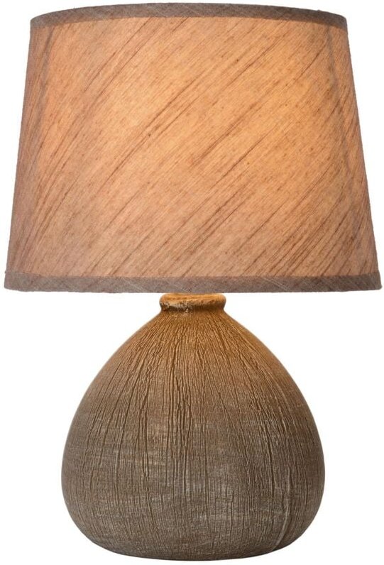 Ramzi - Tischlampe - ø 18 cm - 1xE14 - Braun - Lucide