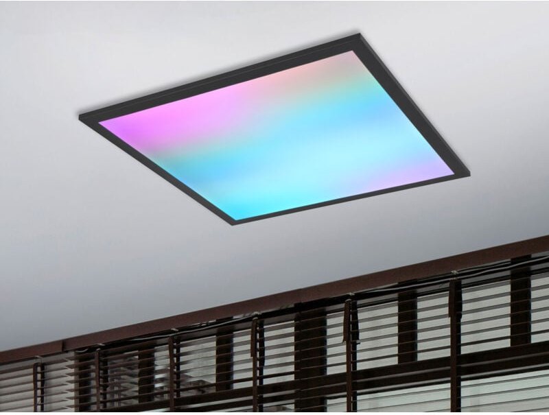 Reality Leuchten - led Deckenleuchte beta mit Fernbedienung und rgbw Farbwechsler Quadrat, 44cm
