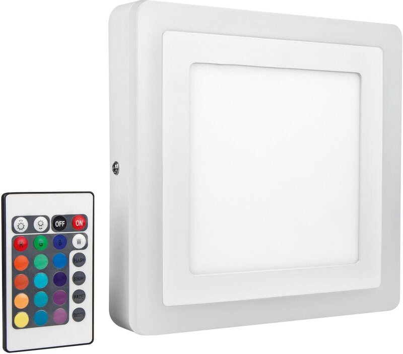 Ledvance - Wand- & Deckenleuchte led color + white Square warmweiss 200mm 19W Aluminium IP20