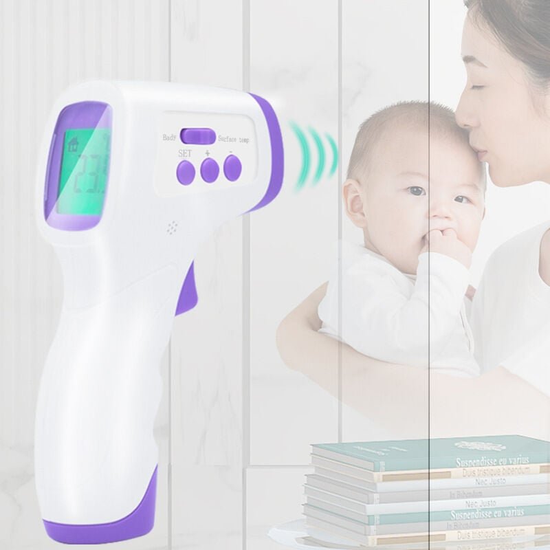 Thermomètre Frontal Adulte Thermometre Infrarouge avec Alerte Fièvre 2 en 1 Thermometre sans contact frontal avec Foncti...