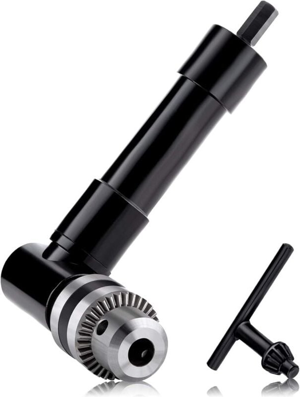 Adapter für rechtwinklige Bohraufsätze aus Aluminiumlegierung, 8 mm rechtwinkliger 90-Grad-Griff, Verlängerungsfutter fü...