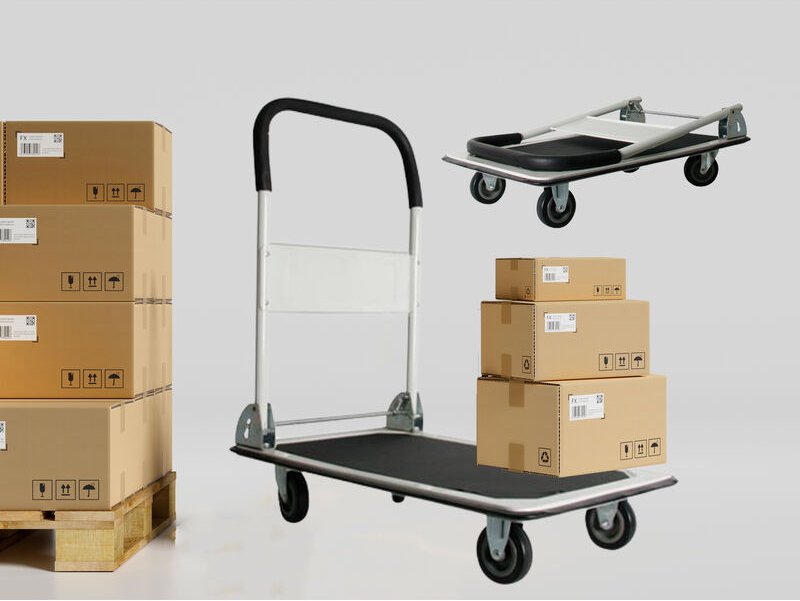 Thumbnail - Plattformwagen klappbar - Platte B/T 48cm x 74cm - bis 150kg