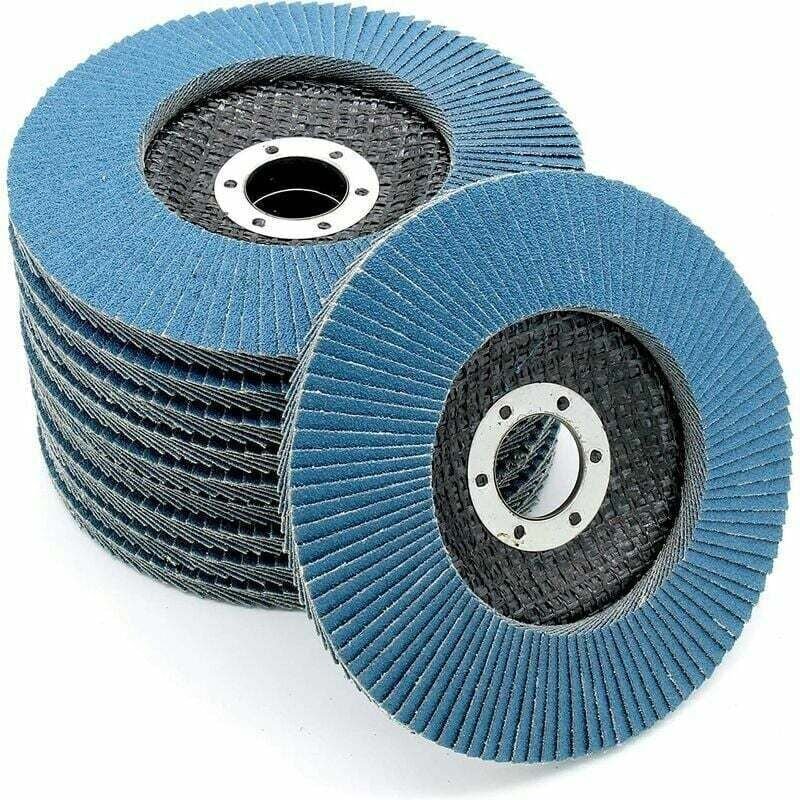 Fächer Blaue Scheiben 10 Stück 125 mm Körnung 80 Edelstahl-Schleifscheiben Fächerschleifscheiben