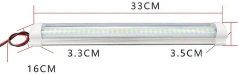 Stück 12-V-LED-Innenraum-Lichtleiste, 108 LED-Lichtstreifen, 12-Volt-LED-Streifen mit Schalter für Auto, LKW, Ladefläche...