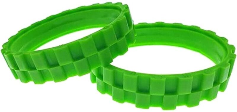 Memkey - grüne reifen. Räder für irobot roomba Serie 500, 600, 700, 800 und 900 (Packung mit 2 Einheiten), guter Halt un...