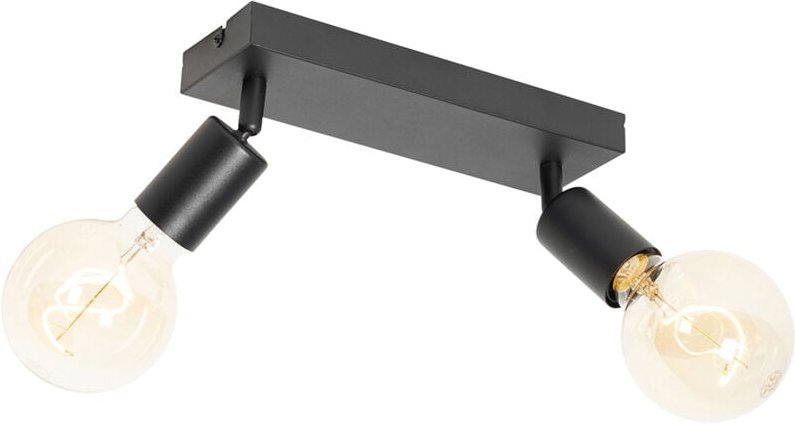 Modern Spot schwarz rechteckig 2-flammig - Facil