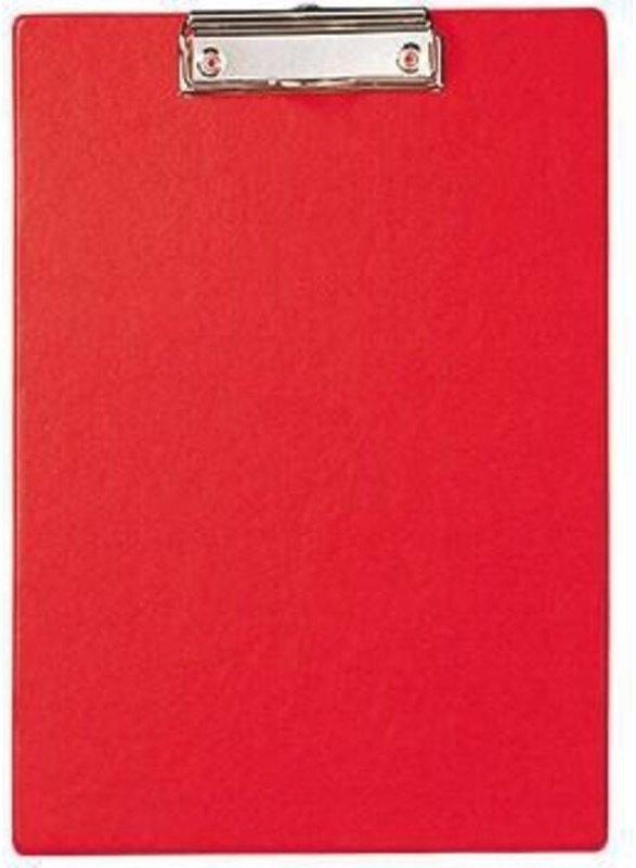 Klemmbrett 22,9 x 31,9 cm (b x h) din A4 Karton Material der Kaschierung außen: Polypropylen rot