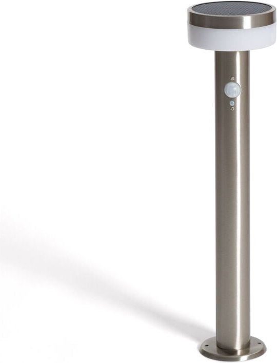 Led Bodenstehleuchte Außen Solar 1.5W 50cm Aluminium mit Bewegungssensor Ashier Silber