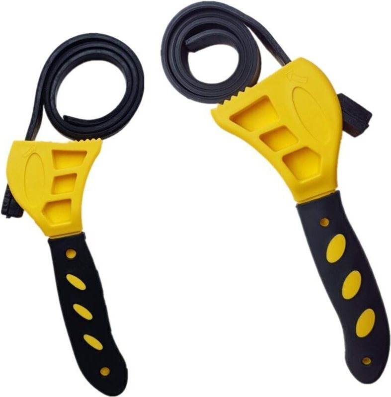 2 Stück verstellbarer Riemenschlüssel für Filter, 6/8 Zoll, Riemenrohrschlüssel, Universal-Ölfilterschlüssel