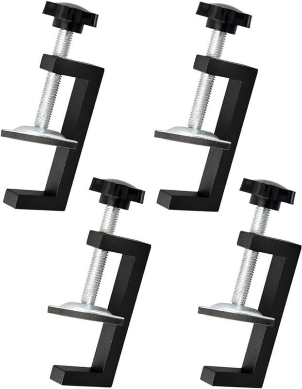 4-teiliges Klemmenset, Klemmbereich 10–57 mm, verstellbare G-Klemme, Tischlerklemmen-Clipbefestigung, Tischklemmen-Zubeh...