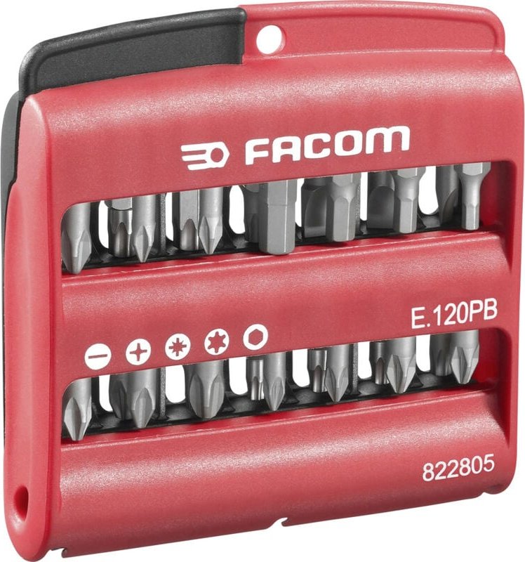 E.120PB Bit-Set 28teilig Kreuzschlitz Phillips, Kreuzschlitz Pozidriv, Innen-Sechskant, Innen - Facom