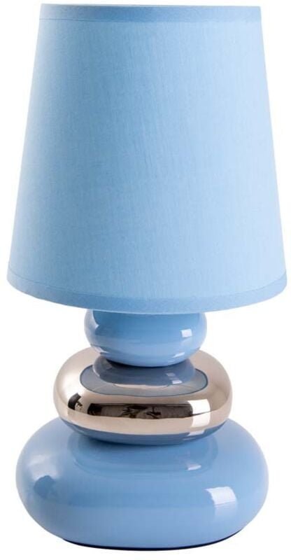 Tischleuchte Beistelllampe Schreibtischlampe Blau Schlafzimmerlampe H 31 cm