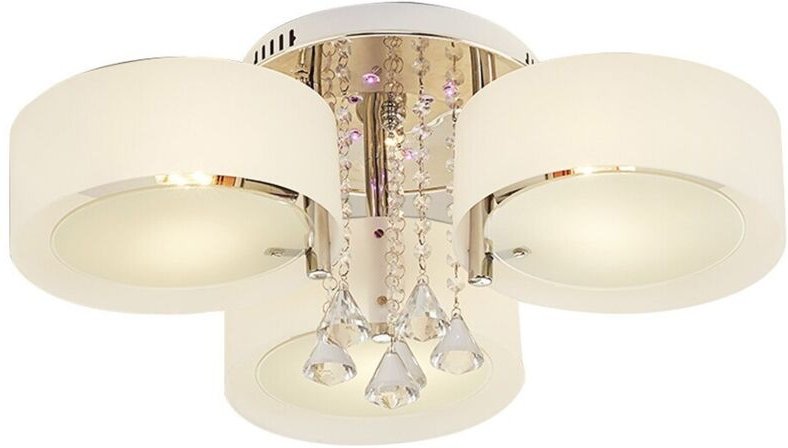 LED-Rundpendelleuchte Wohnzimmerdekoration Kristallpendelleuchte Dreifach-Deckenleuchte, Weitbereichs-Deckenleuchte, Sch...