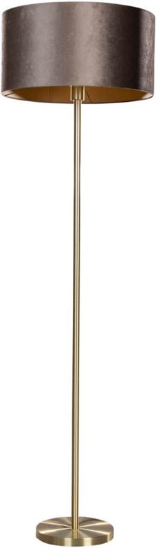 Stehleuchte Messing mit Samt-Schirm Braun 50cm - Simplo