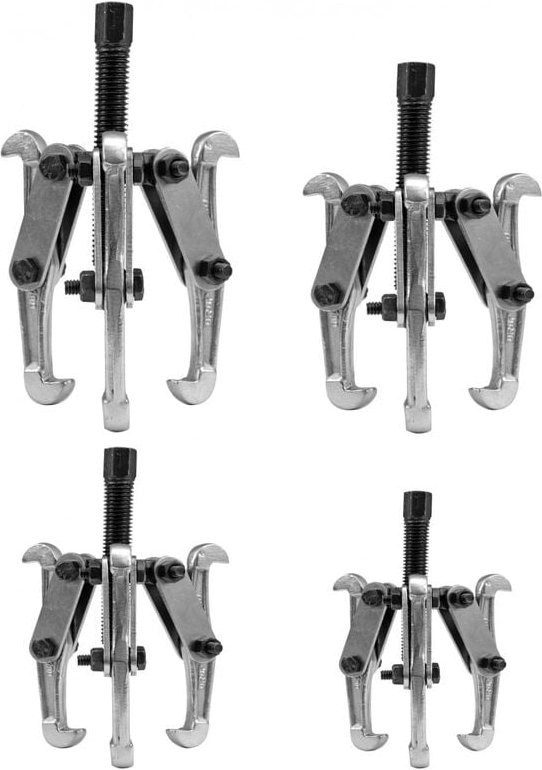 4 Tlg Set Innen und Außen Abzieher 3 Arm Dreiarm Satz 75 100 150 200 mm